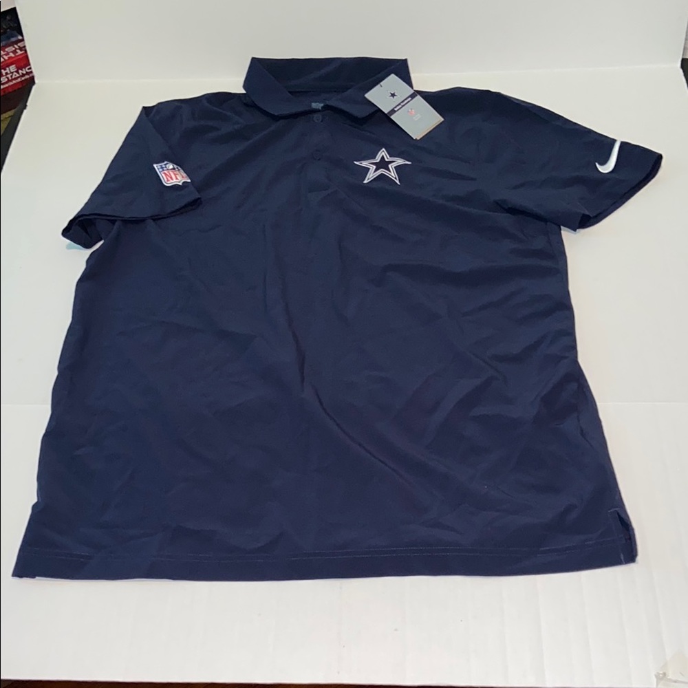 Nike Blue Dri-fit Men’s Dallas Cowboys Size Large Polo Shirt